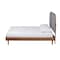 Baxton Studio Garron Mid-Century Modern Grey Fabric and Walnut Brown Wood King Size Platform Bed 246-12645-9816-ZORO - alternate 4